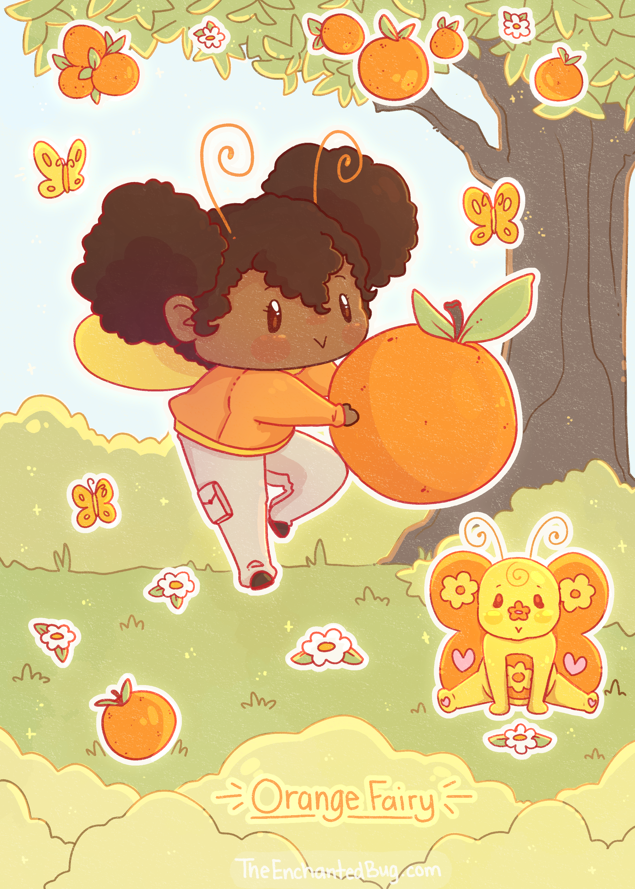 Orange Fairy Sticker Sheet