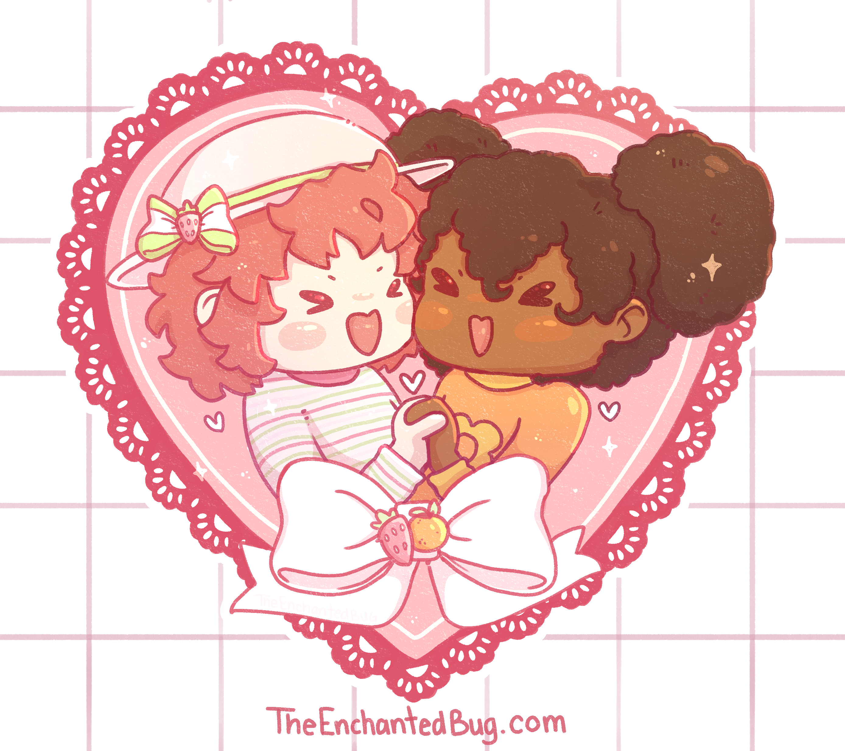 Strawberry & Orange Sticker